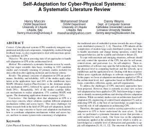 Self-Adaptation for Cyber-Physical Systems: A Systematic Literature Review